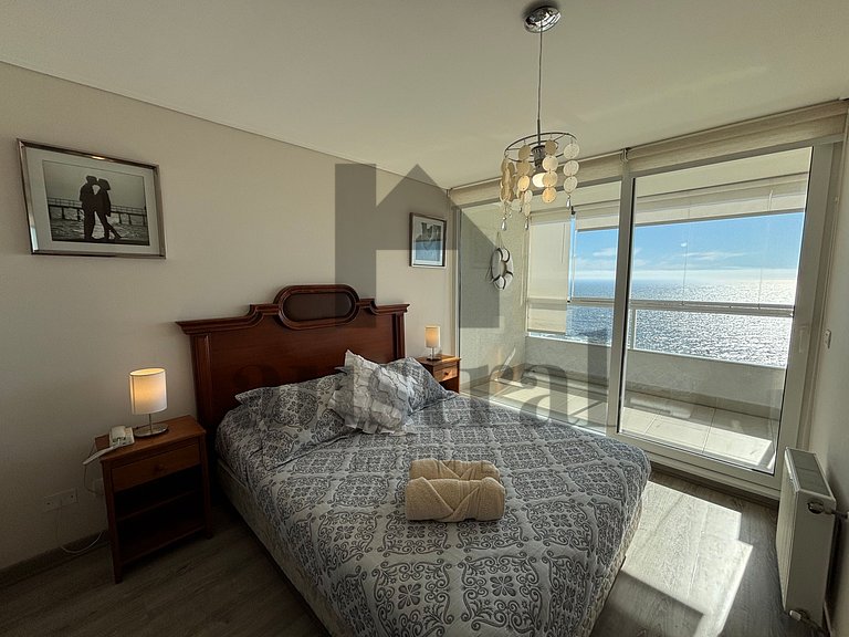 Hermoso depto con vista al mar y jardines