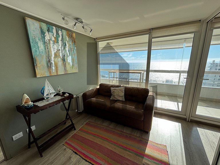 Hermoso depto con vista al mar y jardines