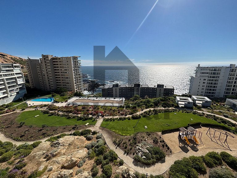 Hermoso depto con vista al mar y jardines