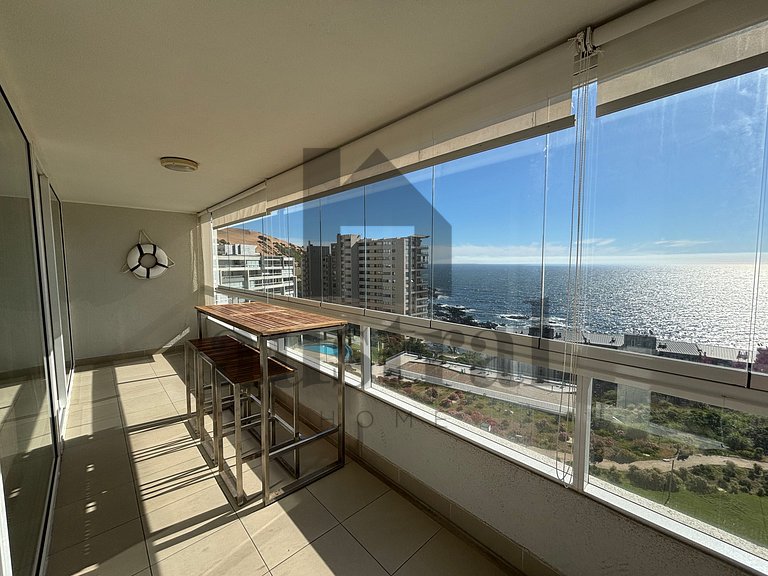 Hermoso depto con vista al mar y jardines