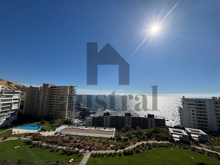 Hermoso depto con vista al mar y jardines