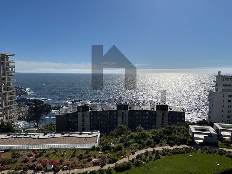 Hermoso depto con vista al mar y jardines