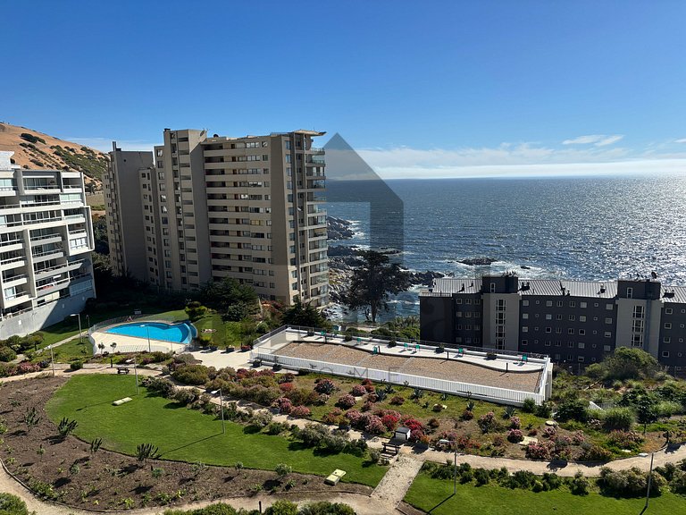 Hermoso depto con vista al mar y jardines