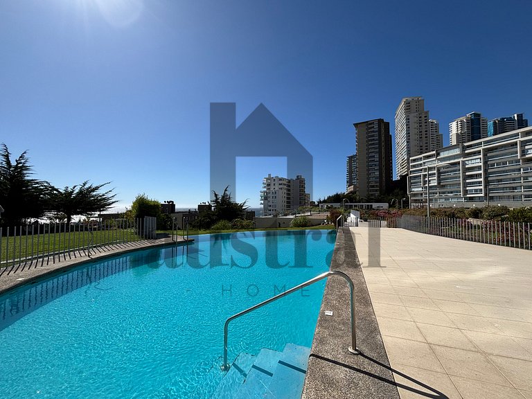 Hermoso depto con vista al mar y jardines
