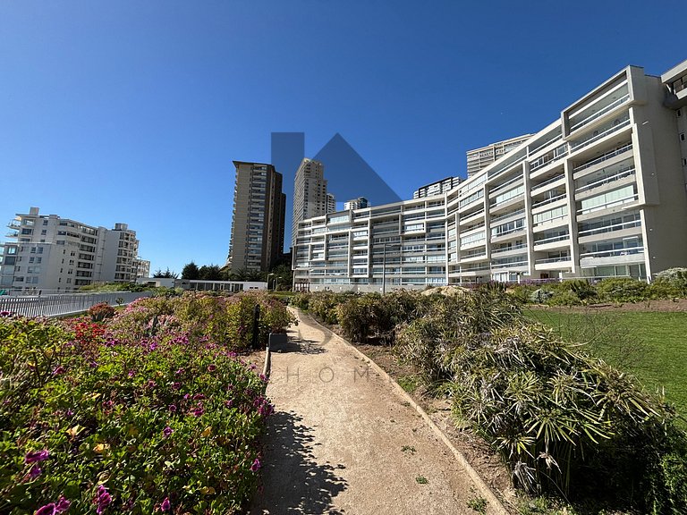 Hermoso depto con vista al mar y jardines