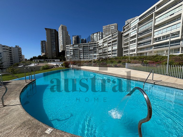 Hermoso depto con vista al mar y jardines