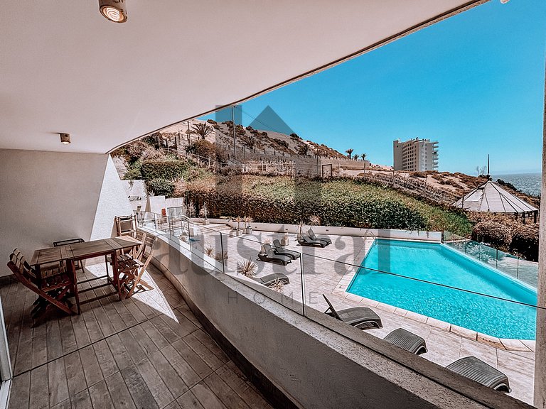 Hermoso depto vista al mar y piscina