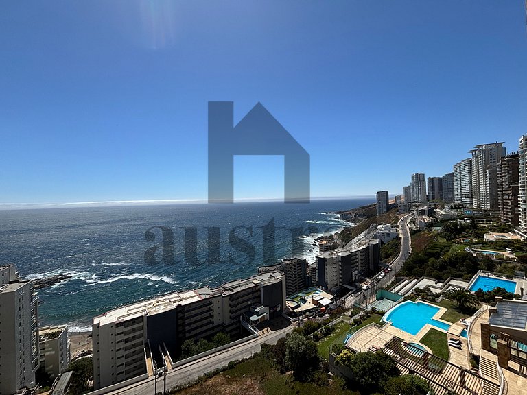 Apartamento com Linda Vista para o Mar, Reñaca