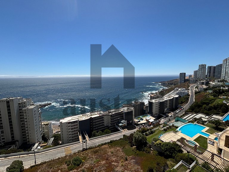 Depto con increíble vista al mar en Av Eluchans