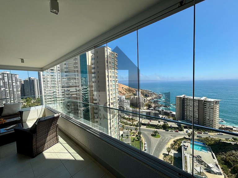 Apartamento Moderno e Amplo, Linda Vista para o Mar