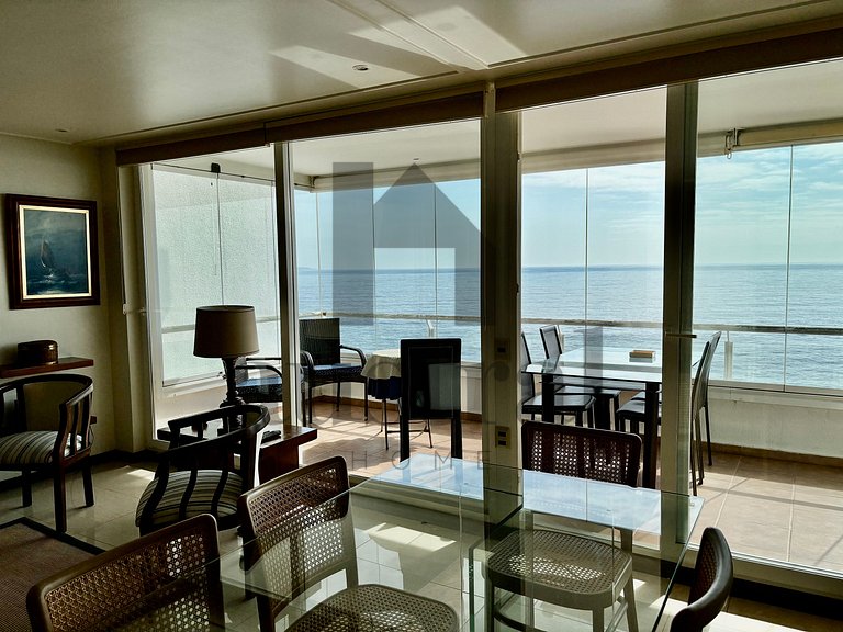 Depto con terraza y fantástica vista al mar