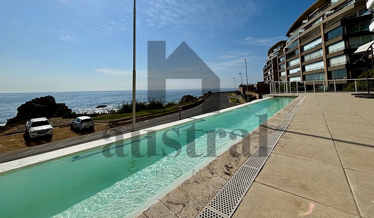 Depto con terraza y fantástica vista al mar