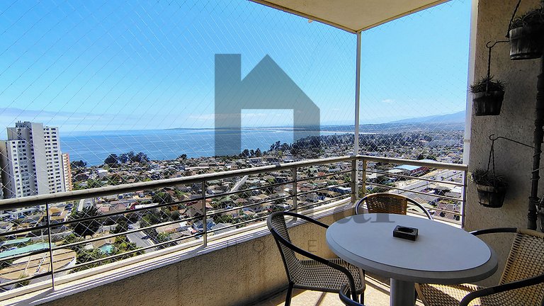 Apartamento com Vista Panorâmica para o Mar, Concón
