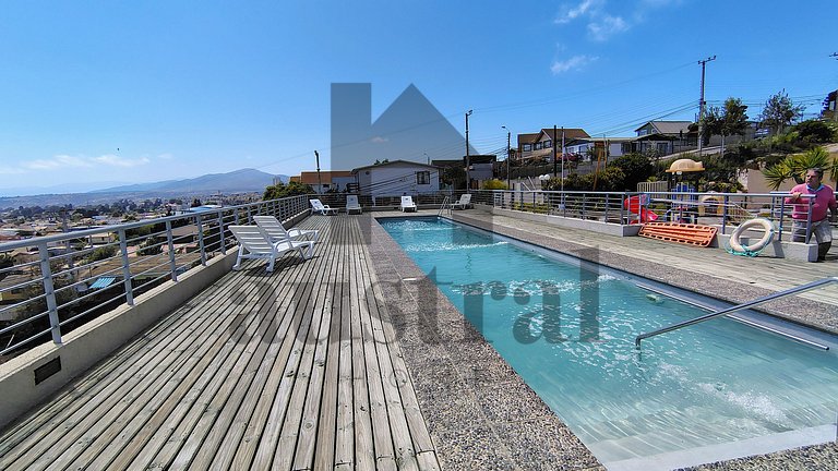 Vista panorámica al mar y Concón
