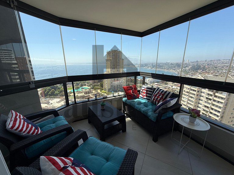 Relaxe neste belo Apartamento, Concón