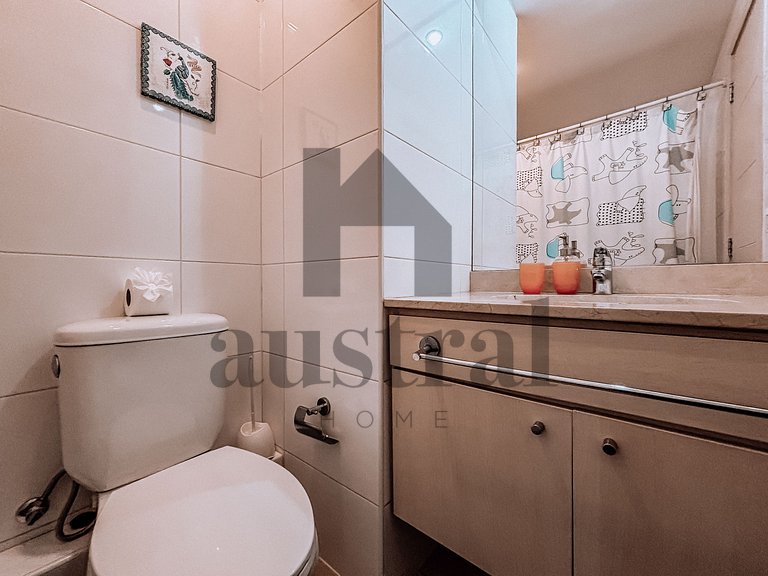 Apartamento confortável com uma bela vista para o mar