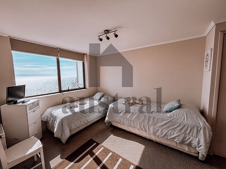 Apartamento confortável com uma bela vista para o mar