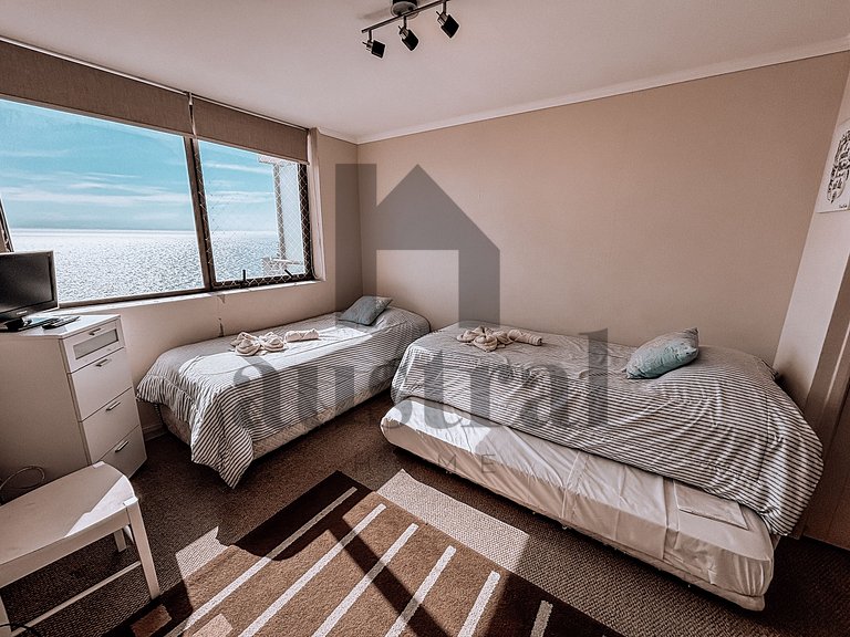 Apartamento confortável com uma bela vista para o mar