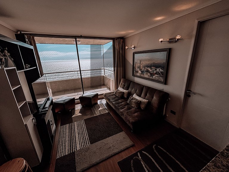 Apartamento confortável com uma bela vista para o mar
