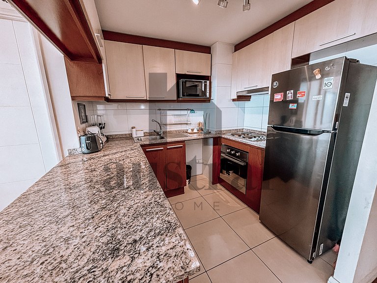 Apartamento confortável com uma bela vista para o mar