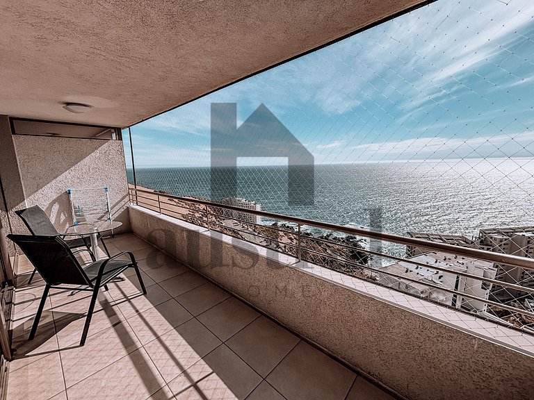 Cómodo depto con Hermosa Vista al Mar