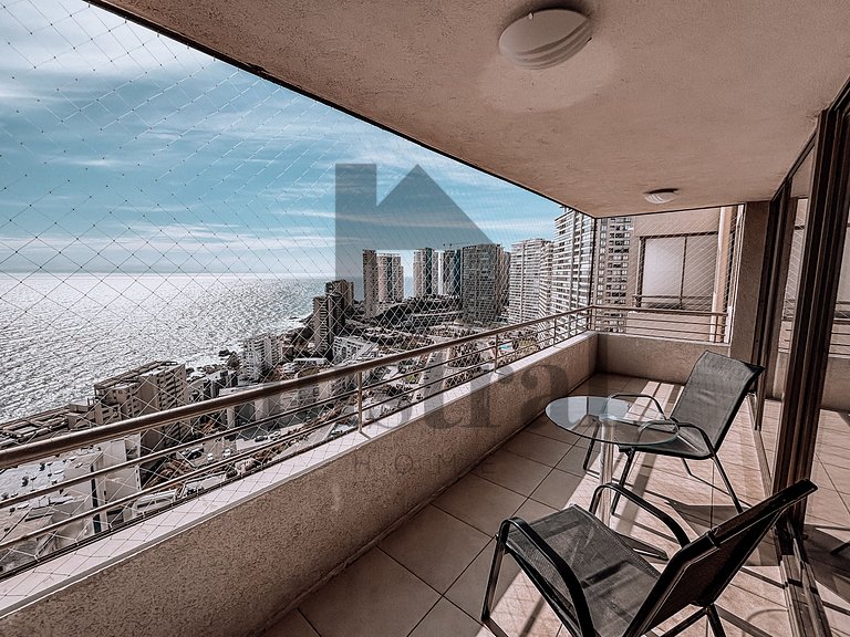 Cómodo depto con Hermosa Vista al Mar