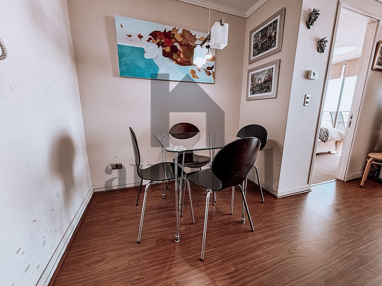 Apartamento confortável com uma bela vista para o mar