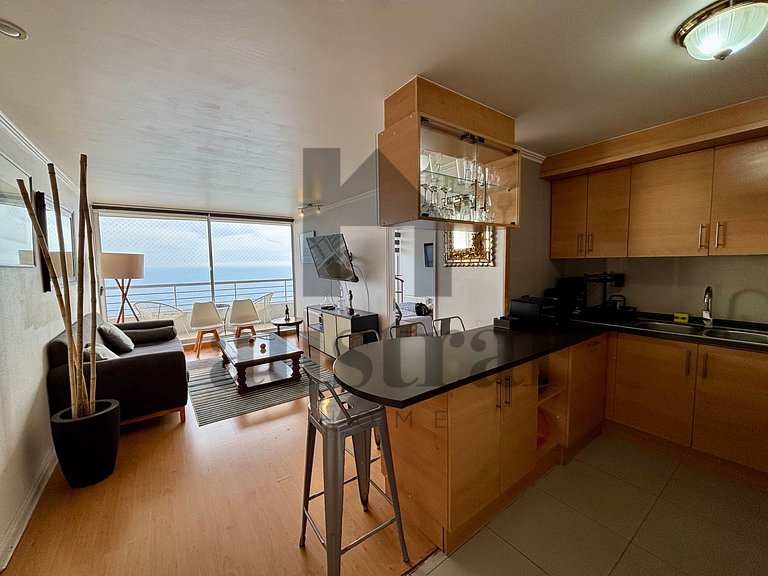 Apartamento com Linda Vista para o Mar, Reñaca
