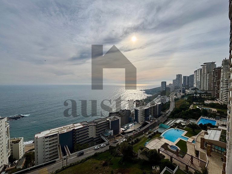 Apartamento com Linda Vista para o Mar, Reñaca