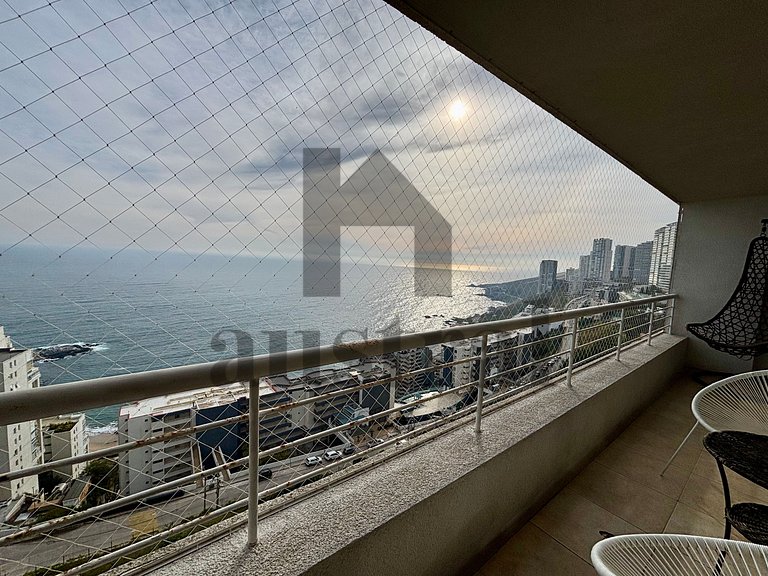 Apartamento com Linda Vista para o Mar, Reñaca