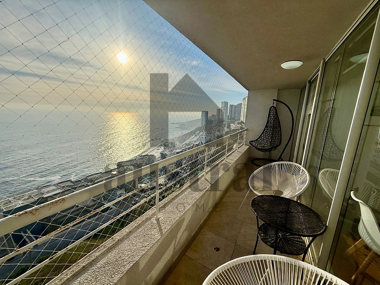 Apartamento com Linda Vista para o Mar, Reñaca