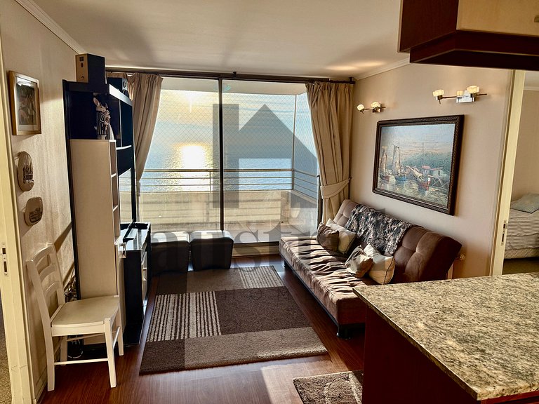 Apartamento confortável com uma bela vista para o mar