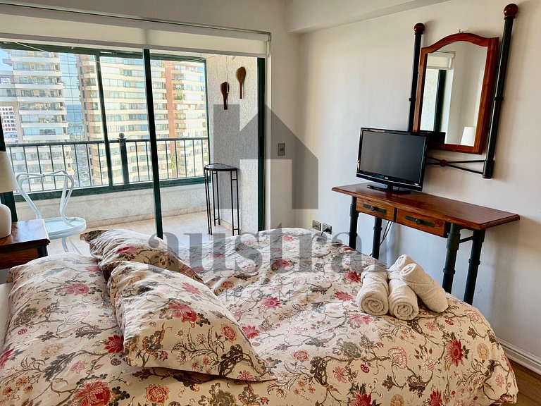 Spacious apartment facing the beach and San Martin