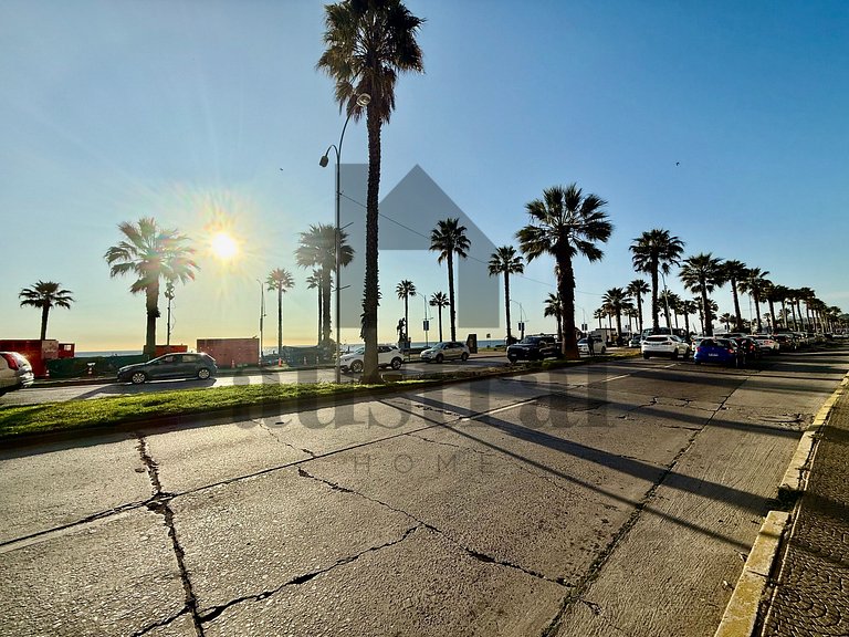 Spacious apartment facing the beach and San Martin