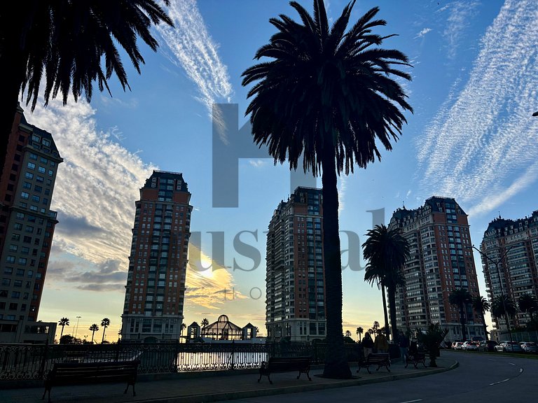 Spacious apartment facing the beach and San Martin