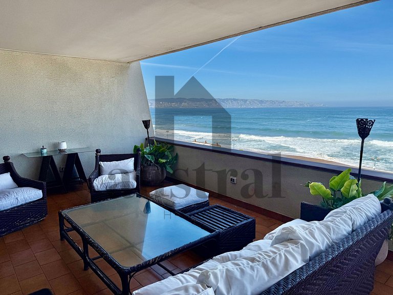 Wonderful apartment front of the 5th Sector Reñaca