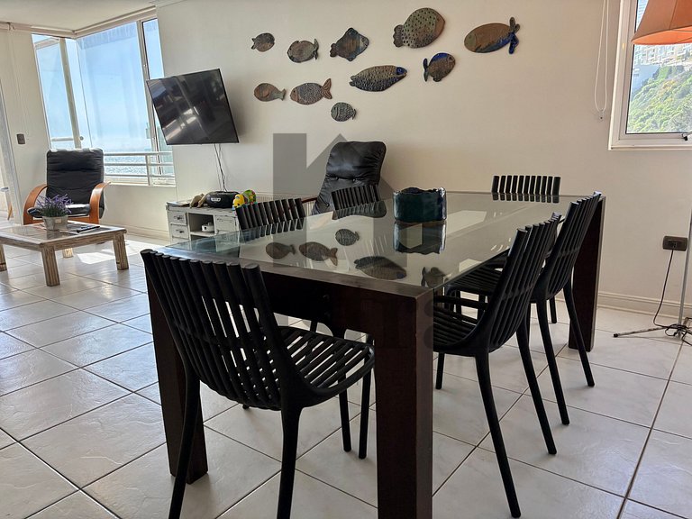 Apartamento à beira-mar com vista deslumbrante