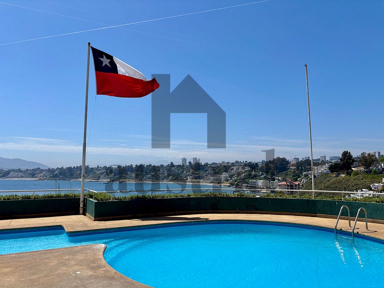 Espectacular depto full Vista al Mar Higuerillas