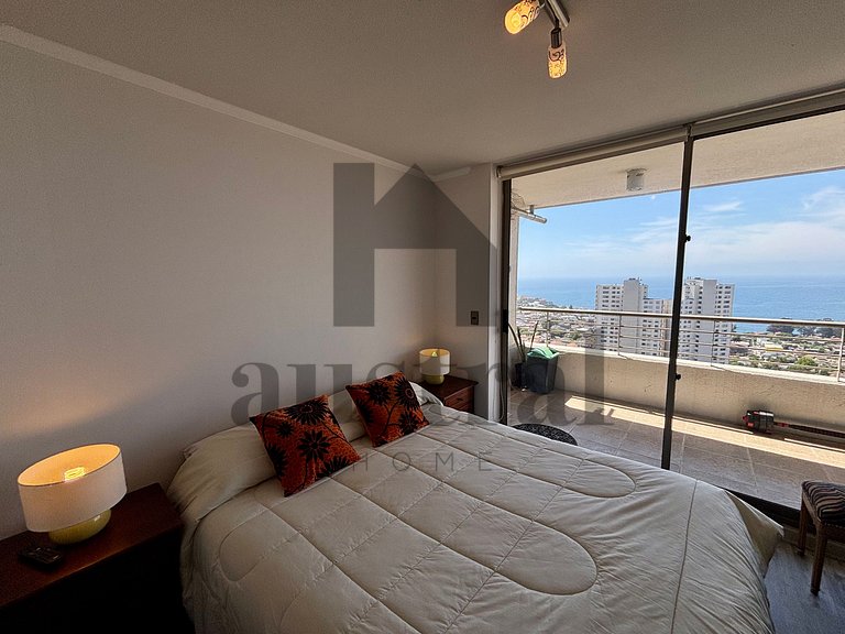 Hermosa vista al hacia el mar y Concón