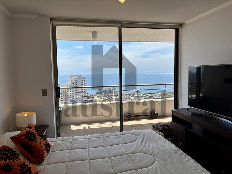 Bela vista para o mar e para Concón.