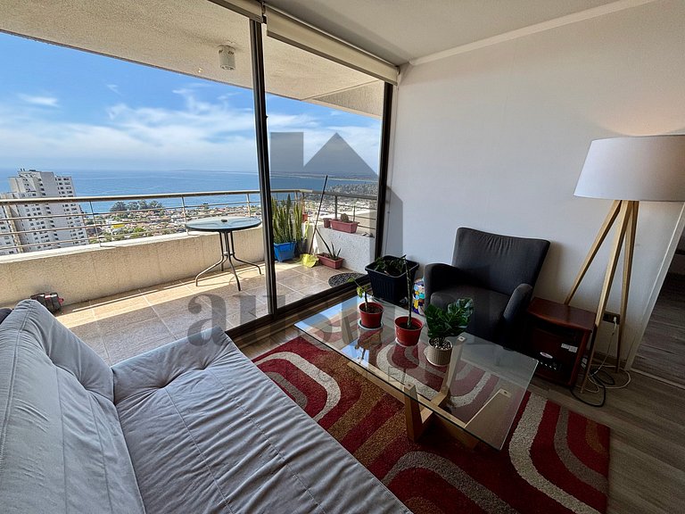 Bela vista para o mar e para Concón.