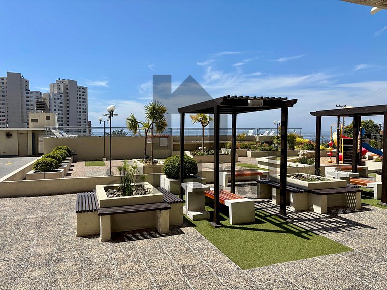 Bela vista para o mar e para Concón.