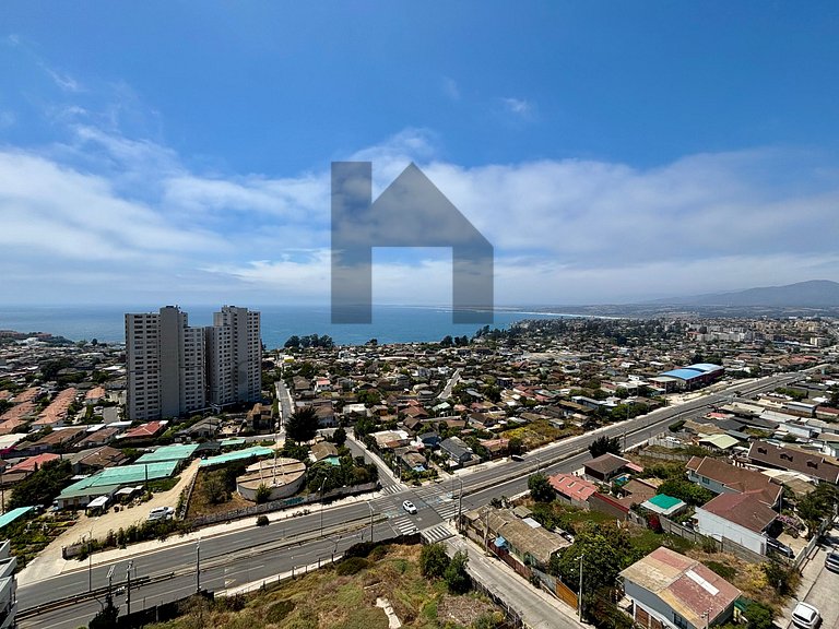 Hermosa vista al hacia el mar y Concón