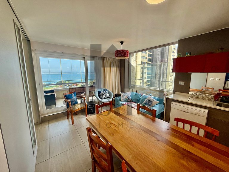 Apartamento com Linda Vista para o Mar
