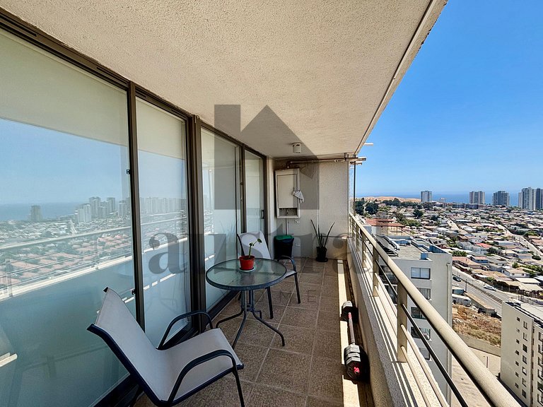 Hermosa vista al hacia el mar y Concón