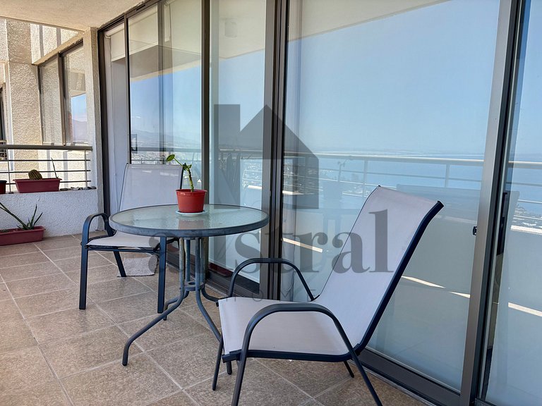 Bela vista para o mar e para Concón.