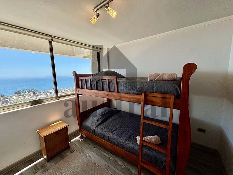 Bela vista para o mar e para Concón.