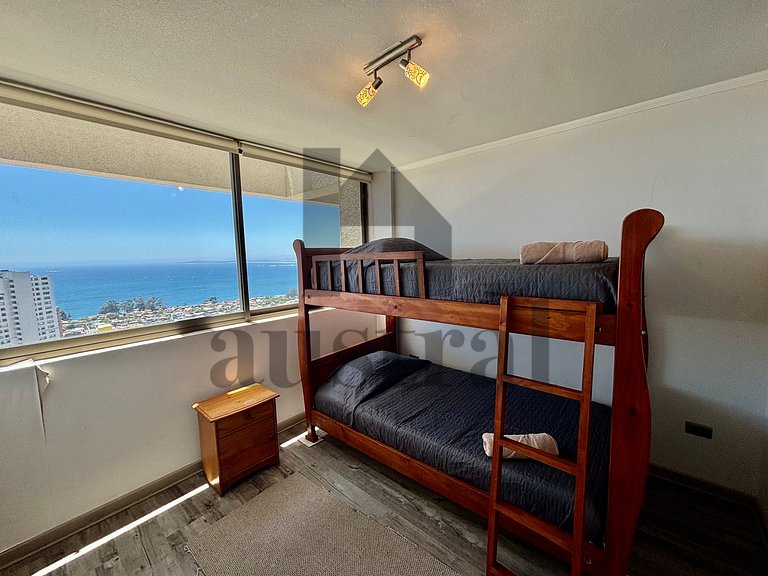 Hermosa vista al hacia el mar y Concón