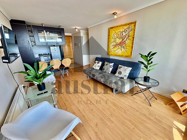 Apartamento com Vista Despejada para o Mar