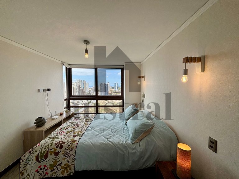 Depto em edifício moderno em Edmundo Eluchans